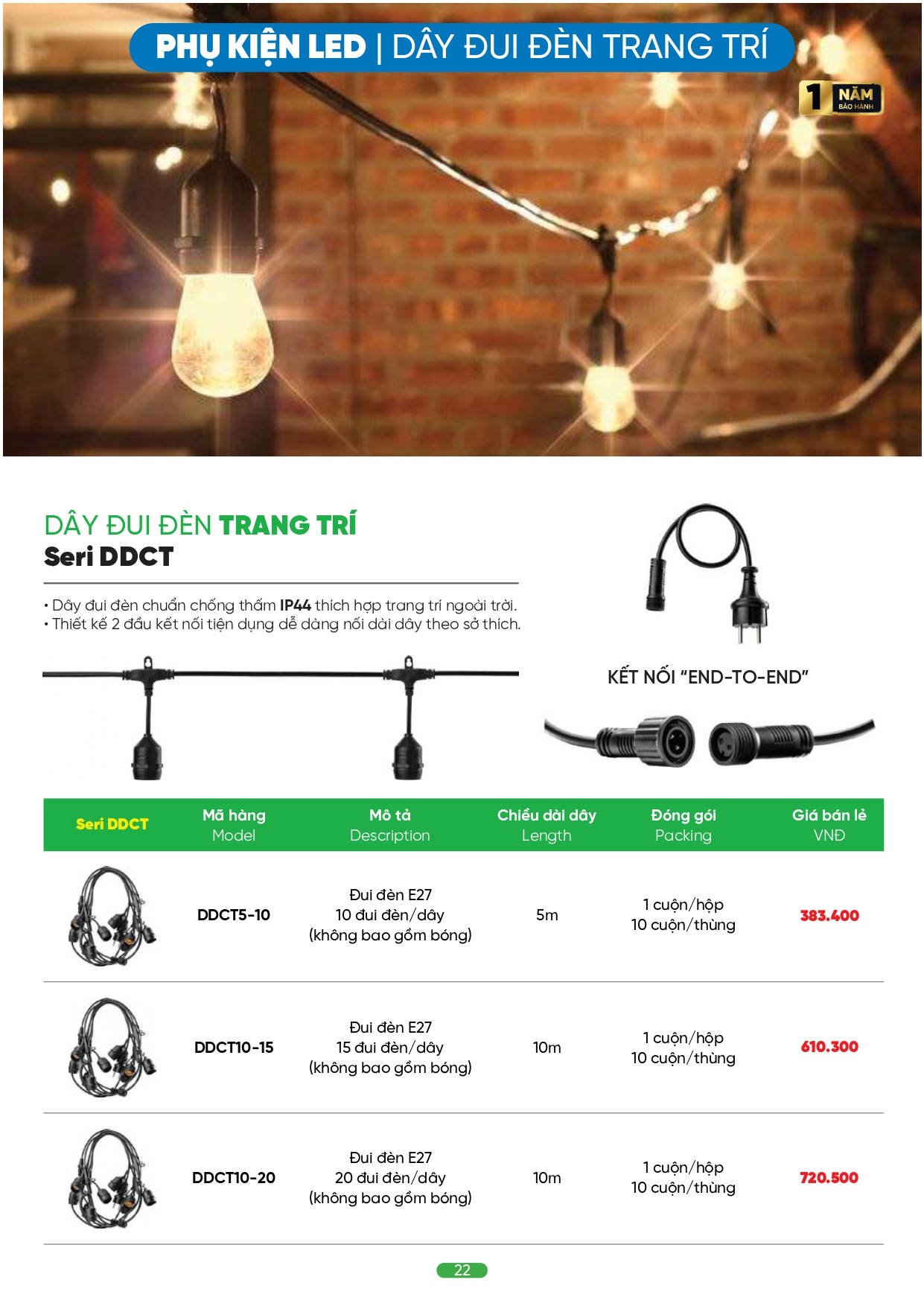 Bảng giá đèn LED MPE 2026